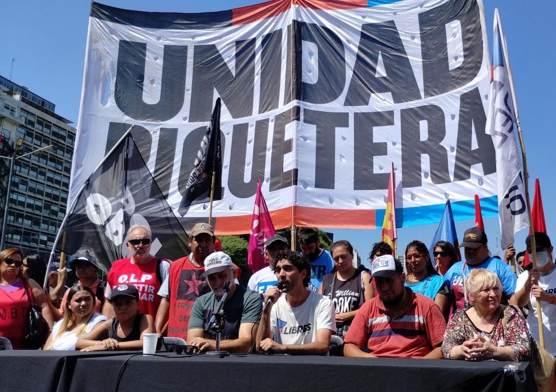 Unidad Piquetera realizará un plenario en Plaza de Mayo