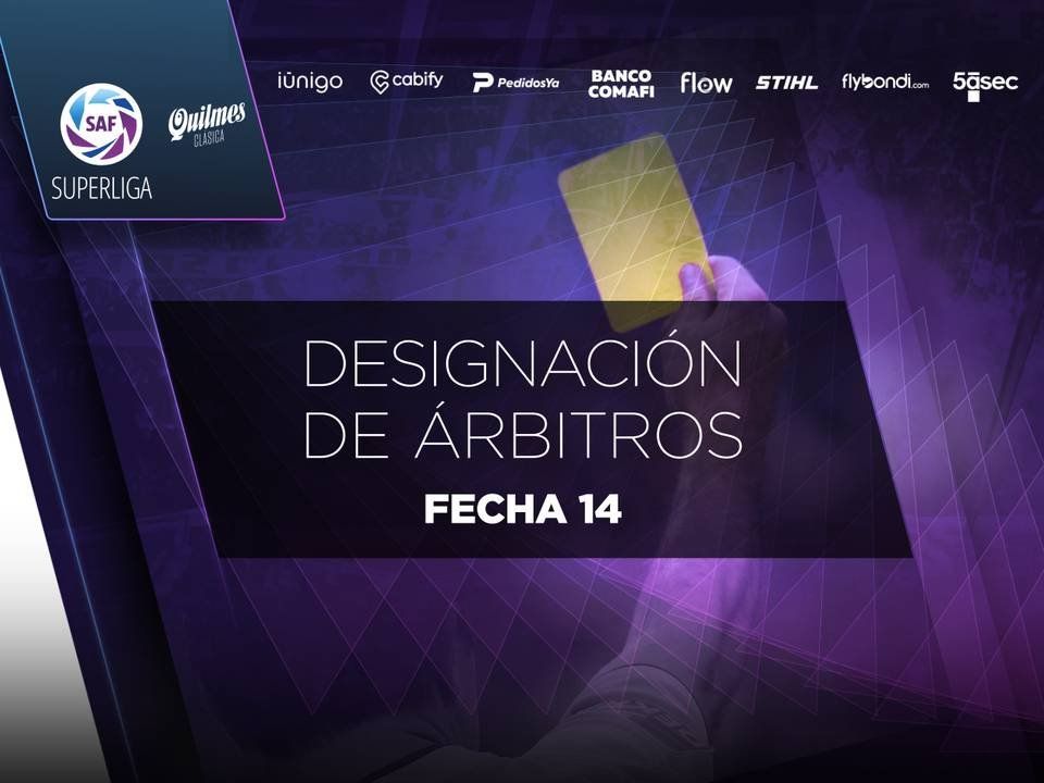 Superliga y Ascenso: estos serán los árbitros de la próxima fecha del fútbol argentino