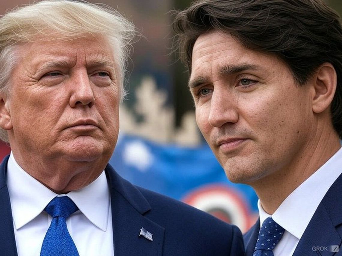 Donald Trump fue irònico con Canadá y su primer ministro