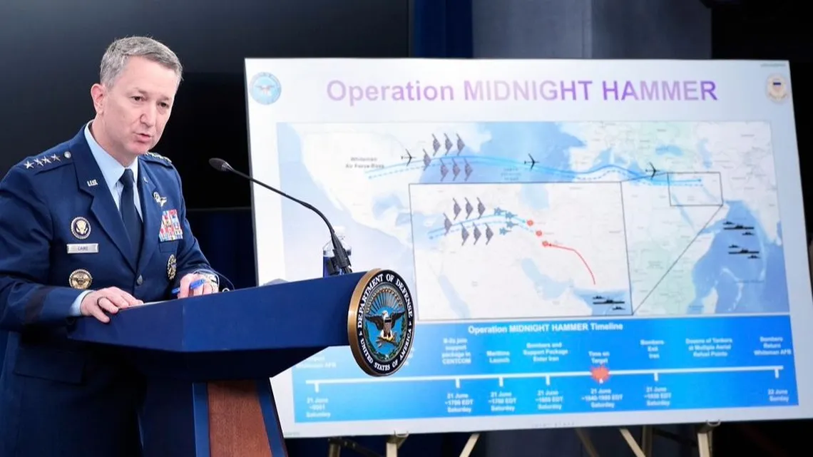 El general Dan Caine, jefe del Estado Mayor norteamericano, dio detalles de la ofensiva contra las instalaciones nucleares de Irán.