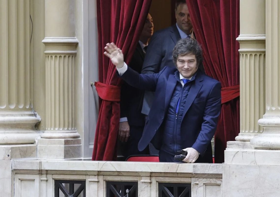 Javier Milei celebró que La Libertad Avanza sea la primera minoría en la Cámara de Diputados. Javier Milei celebró que La Libertad Avanza sea la primera minoría en la Cámara de Diputados.