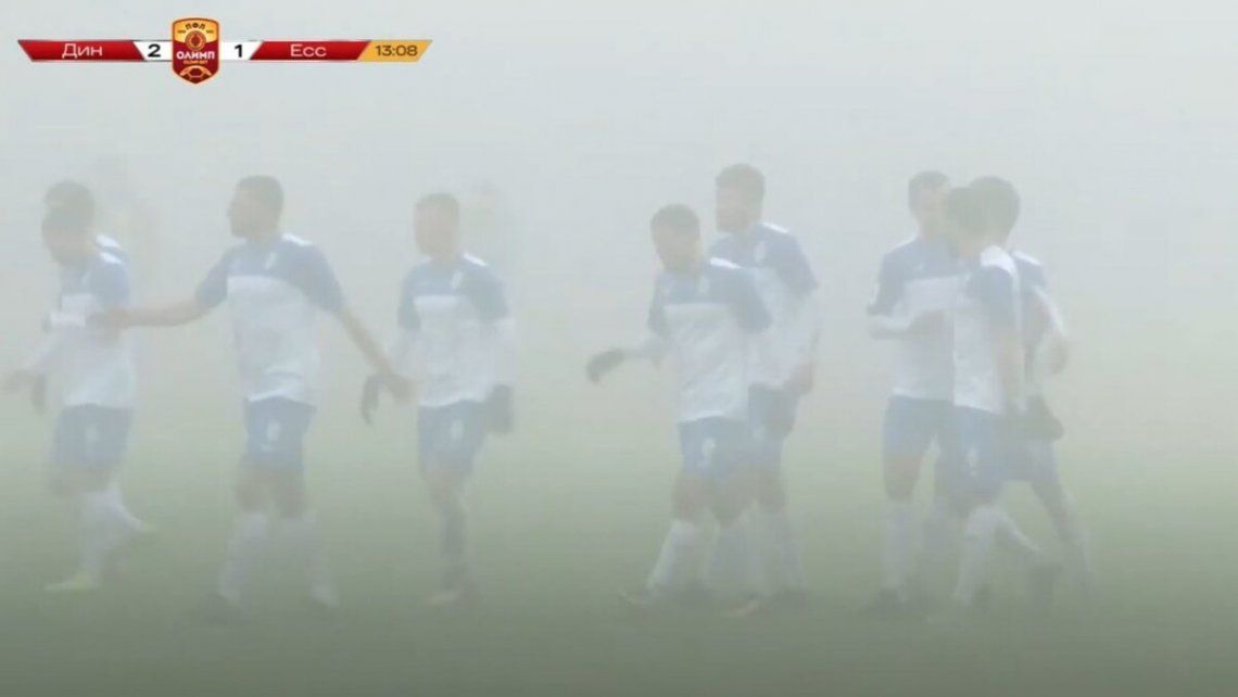 No suspenden un partido en Rusia a pesar de la terrible niebla 