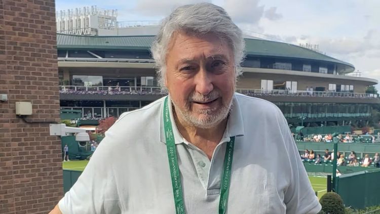 Guillermo Salatino en una de sus tantas coberturas de tenis.