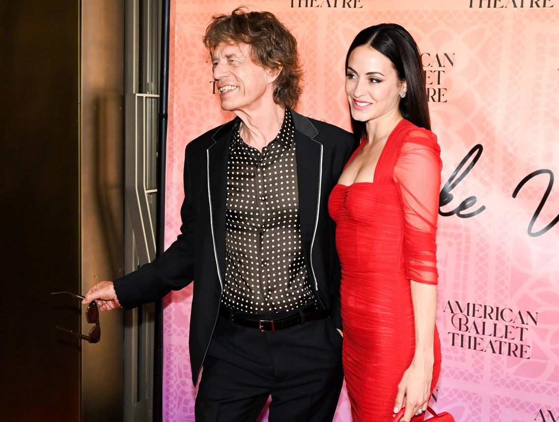 Mick Jagger y su novia. 