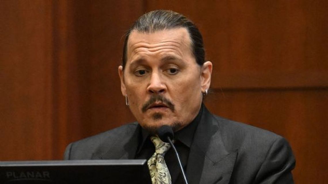 Johnny Depp en el juicio contra su exesposa.