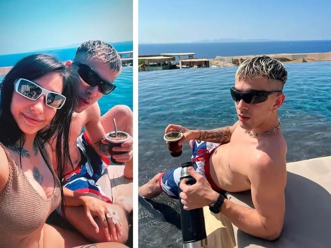 María Becerra y J Rei muy enamorados por Grecia.