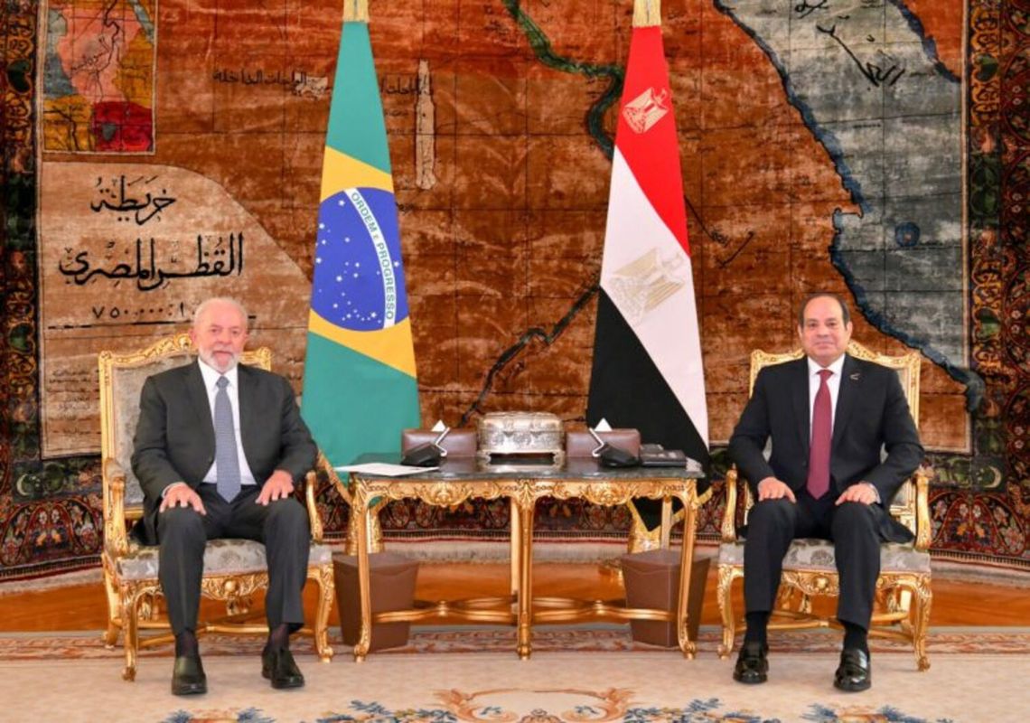 El Cairo - Lula da Silva con el presidente de Egipto
