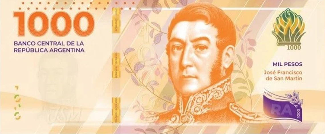 José de San Martín estará nuevamente en los billetes argentinos.