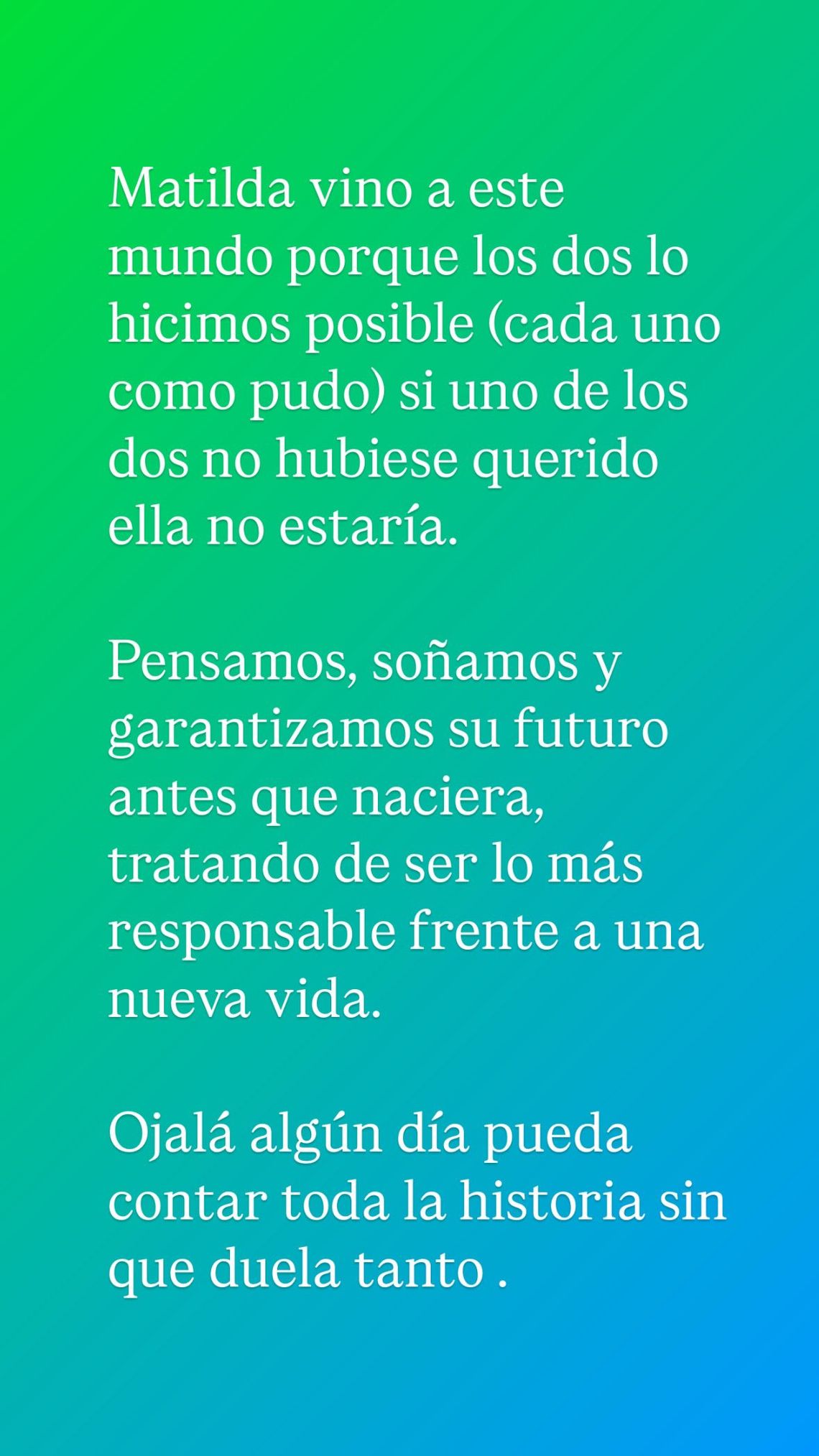 Salazar habló de Redrado, en el Día del padre. 