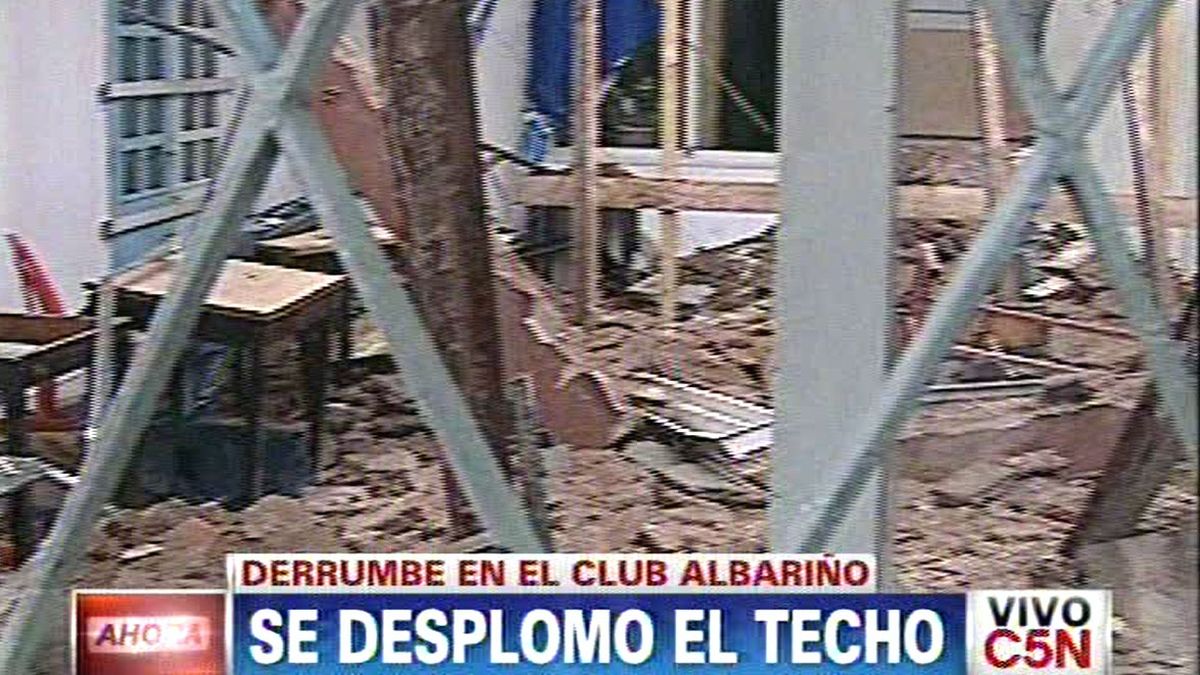 Burzaco: destrozos en el techo de un club por el temporal