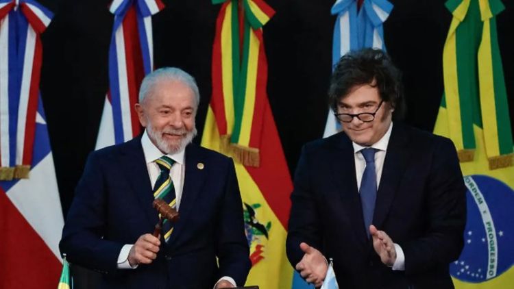 El faltazo de Milei sería un desplante contra Lula da Silva, actual presidente pro tempore del Mercosur