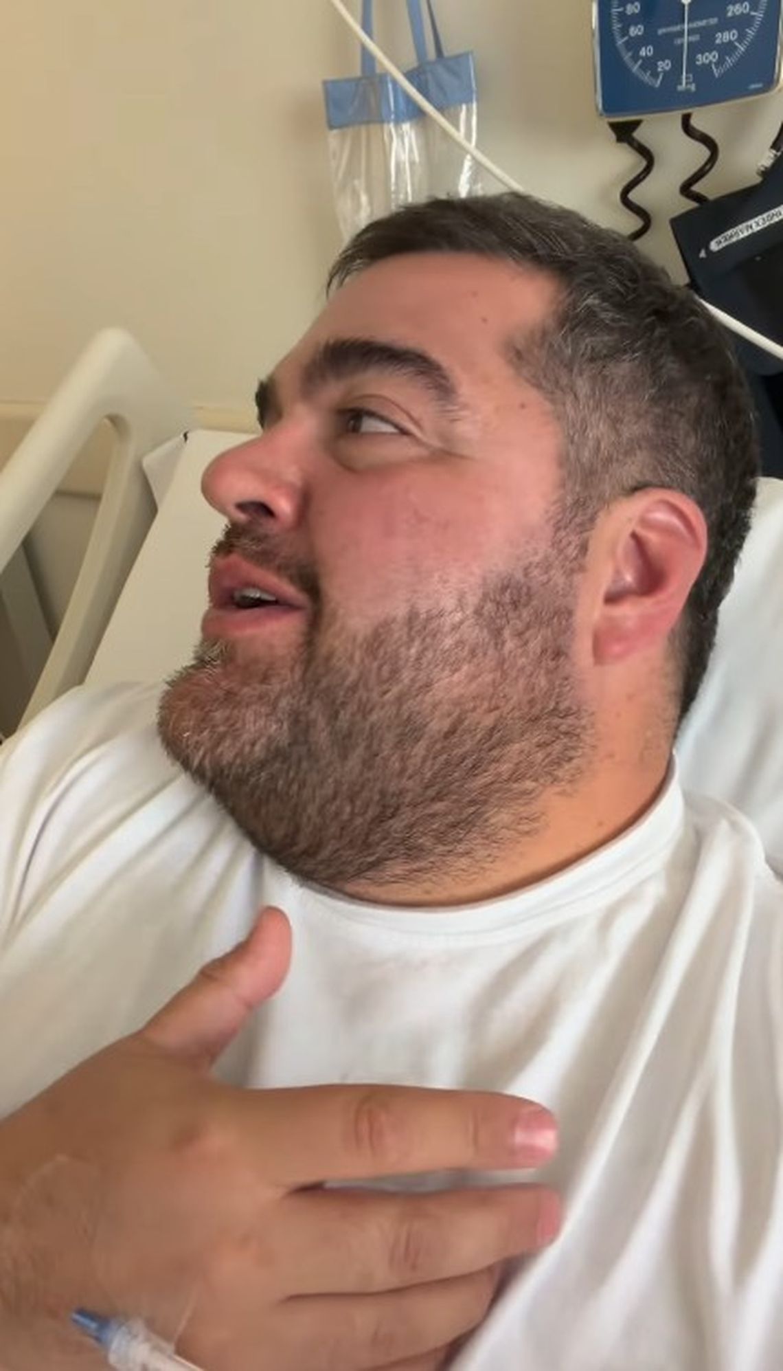 Darío internado en el Sanatorio Mater Dai. 