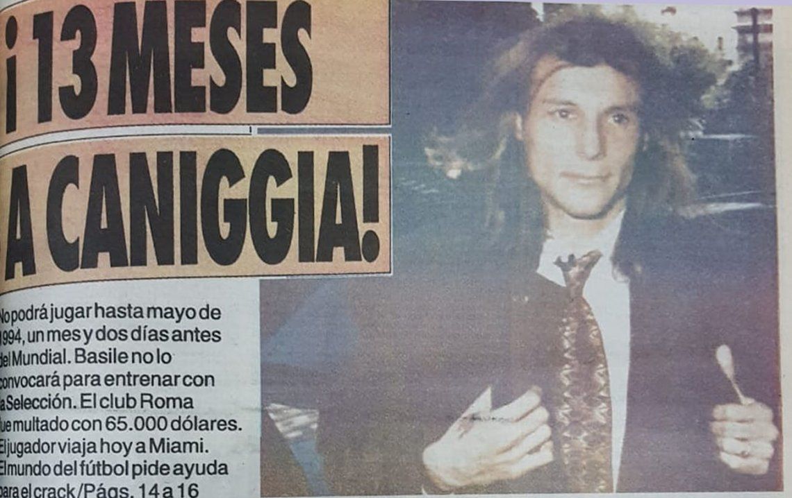 A 25 años del cigarrillo de cocaína de Claudio Caniggia