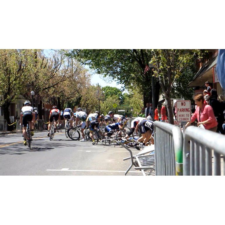 Curva peligrosa para los ciclistas