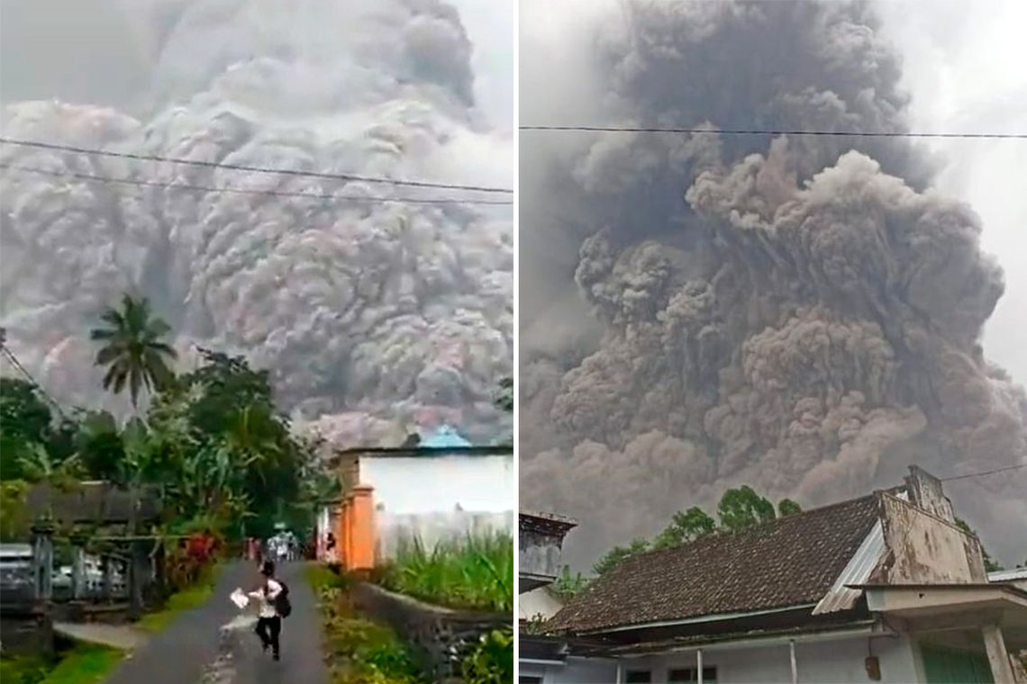 Tremendas imágenes dejó la erupción del volcán Semeru en Indonesia