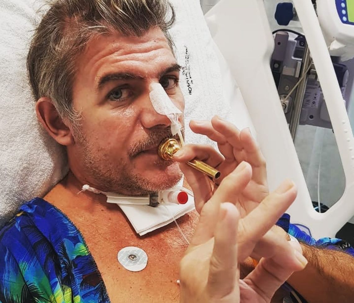 Miguel Ángel Tallarita durante su internación por COVID, luego de estar dos meses en coma Miguel Ángel Tallarita durante su internación por COVID, luego de estar dos meses en coma