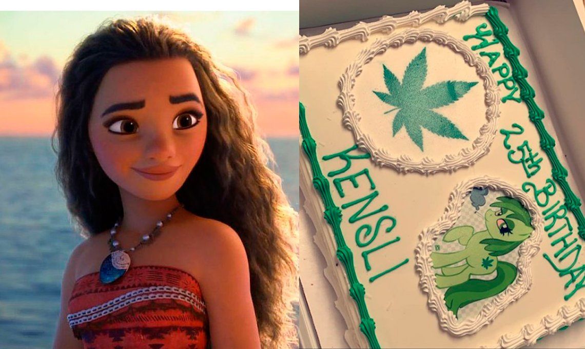Insólito: pidió una torta decorada con Moana para su hija, pero el panadero entendió marihuana