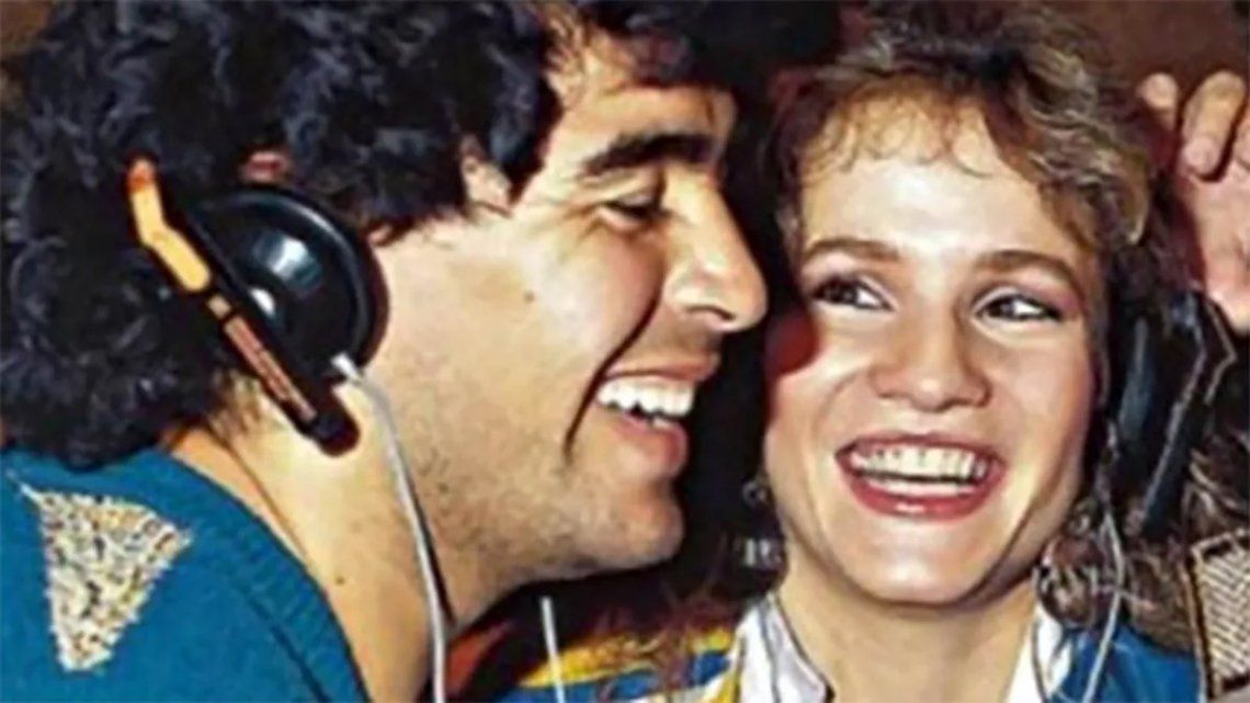 Diego Maradona y Lucía Galán. 