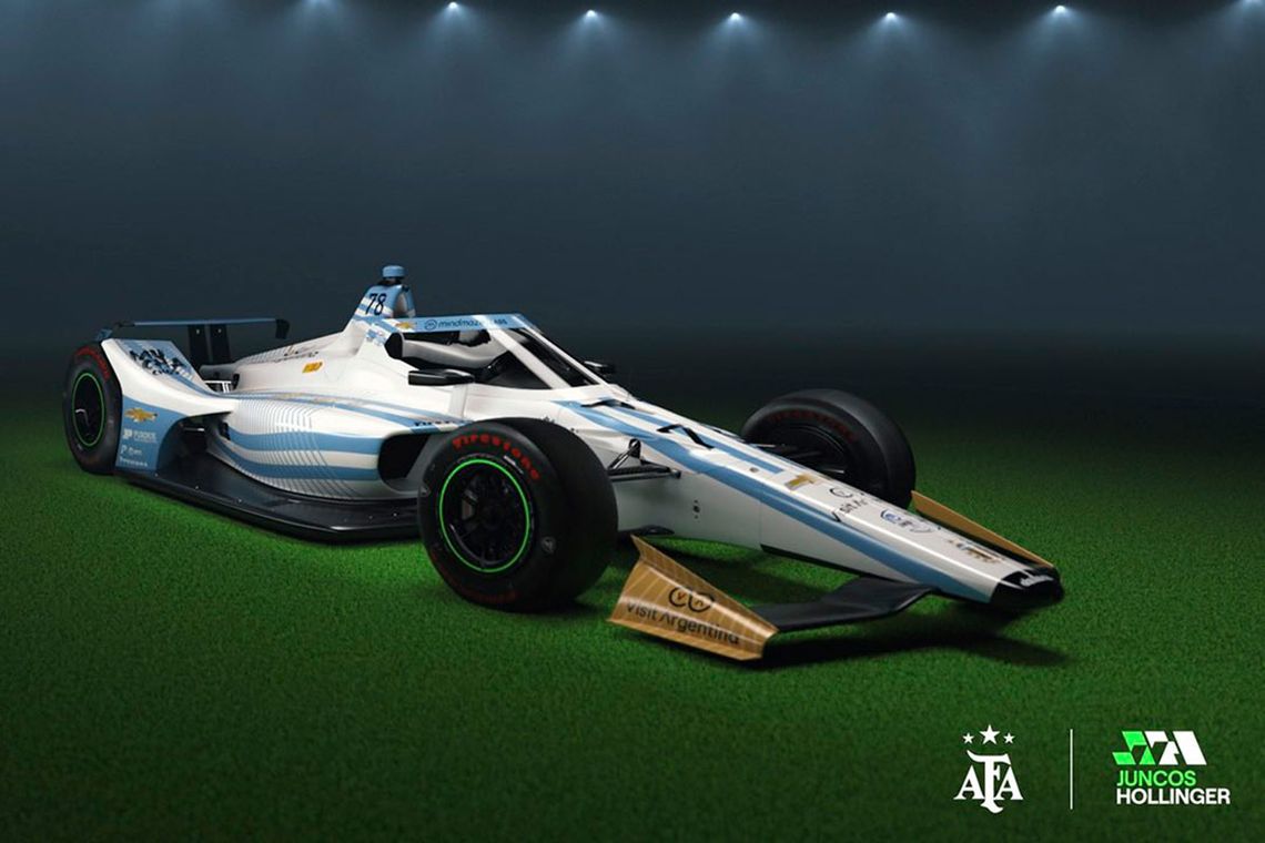 Así lucirá el auto con el que Agustín Canapino correrá las 500 Millas de Indianápolis de la IndyCar.