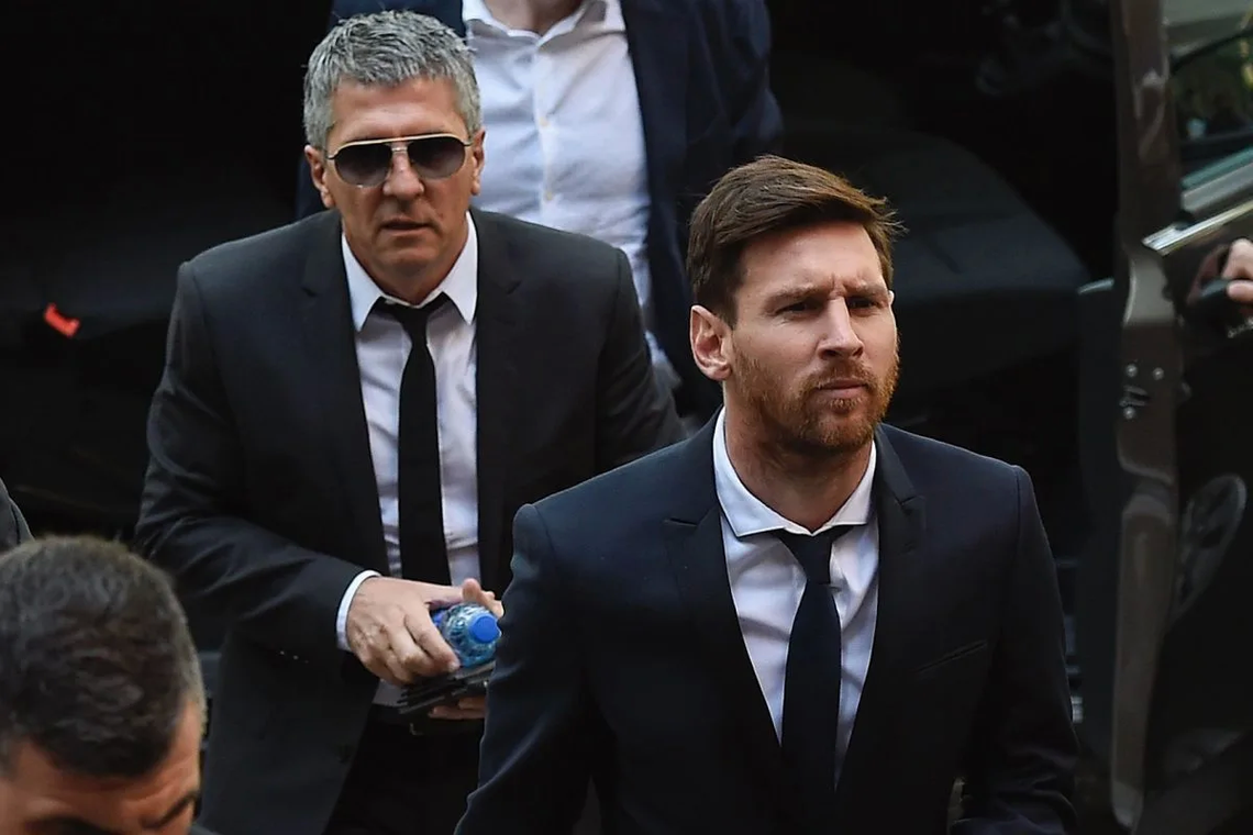 Lionel Messi junto a Jorge