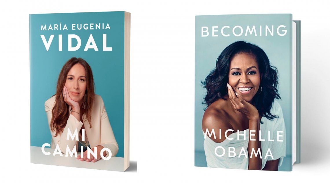 María Eugenia Vidal y Michelle Obama: libros con tapas muy parecidas
