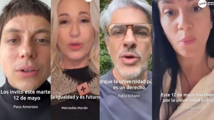 Los artistas y personas destacadas de la cultura hicieron eco del reclamo de los docentes y no docentes, destacando la importancia de mantener una educación pública de calidad.