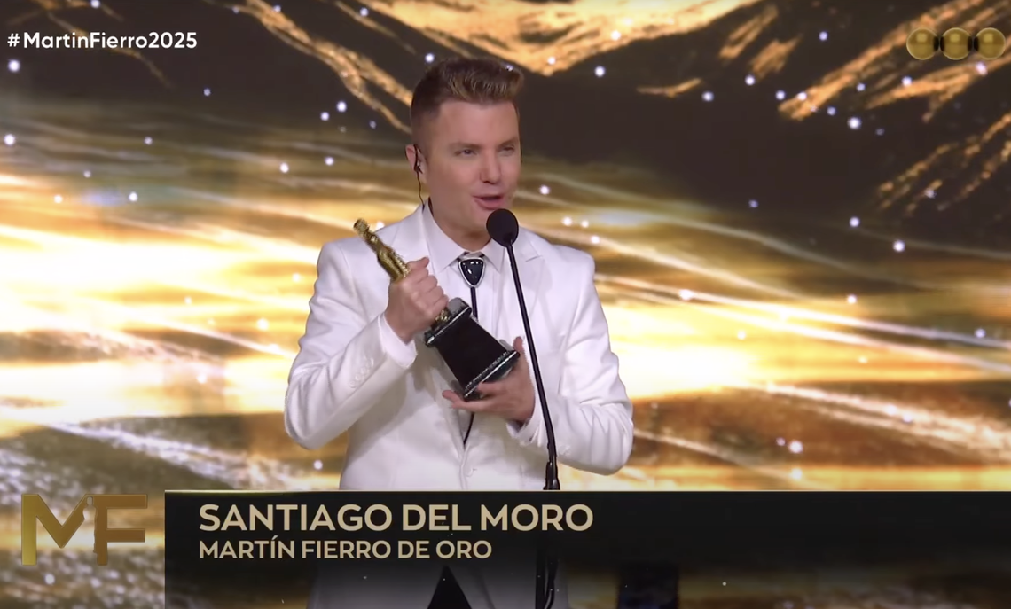Santiago del Moro se llevó el Martín Fierro de Oro