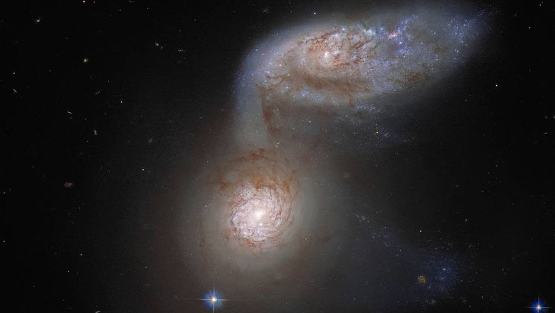 Un telescopio capta la peligrosa danza de dos galaxias