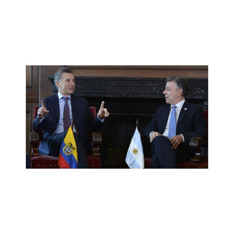 Mauricio Macri y Juan Manuel Santos.