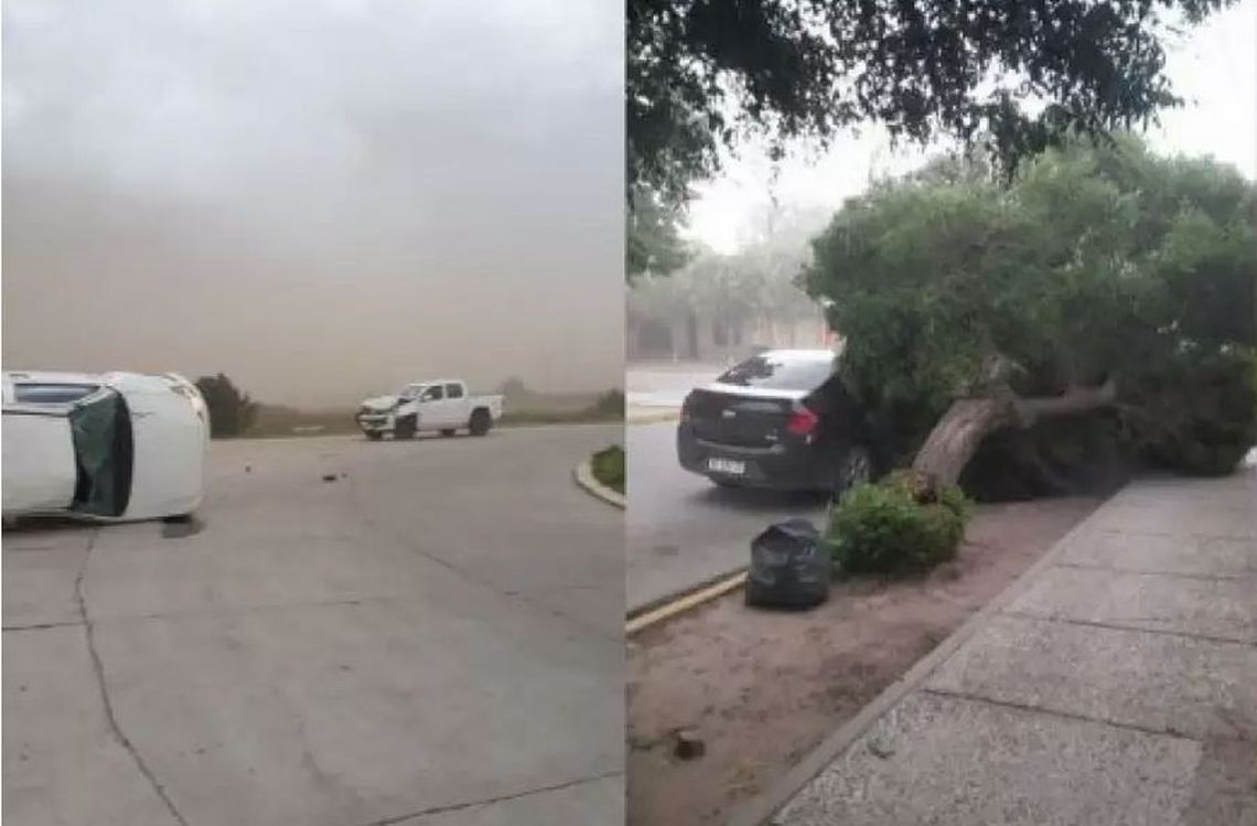 San Luis: temporal de viento y lluvia provocó destrozos y accidentes de tránsito