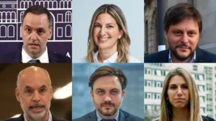 Adorni, Lospennato, Santoro, Rodríguez Larreta, Marra y Levy, los principales candidatos para las elecciones porteñas.