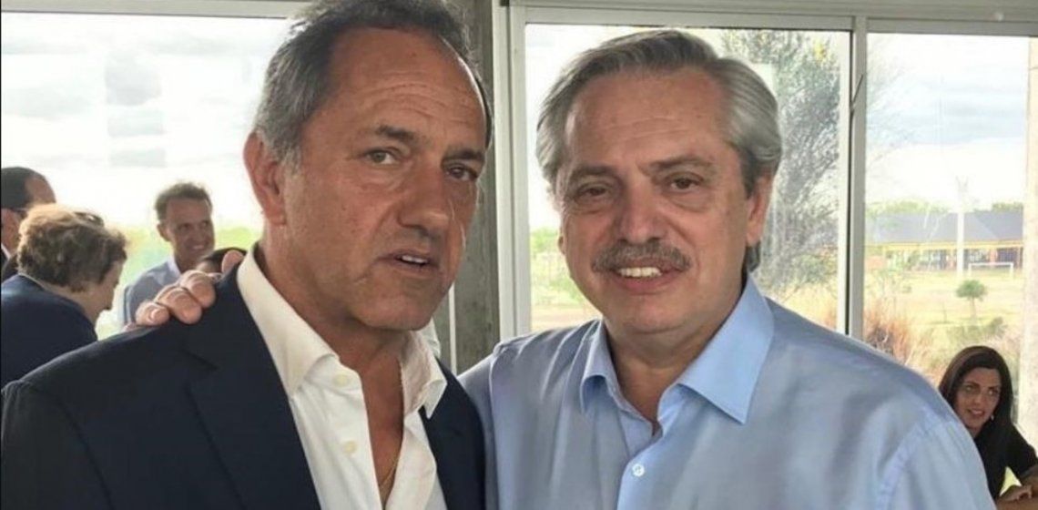 Daniel Scioli y el presidente Alberto Fernández 