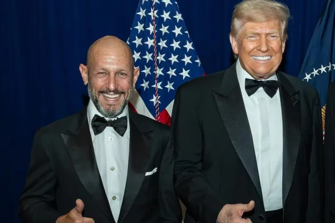 El empresario Leonardo Scatturice, junto al presidente estadounidense, Donald Trump.