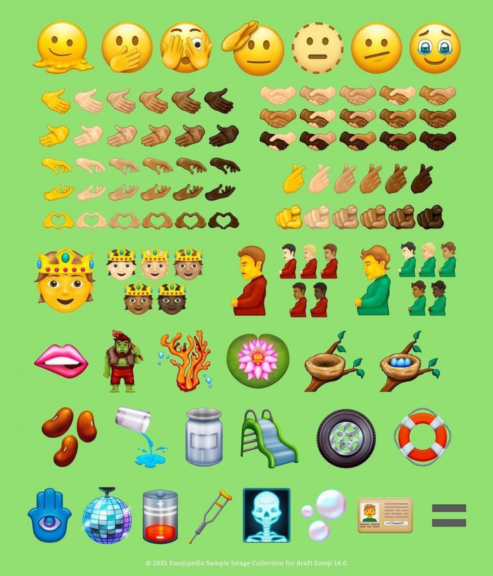 Los 37 nuevos emojis que llegarán en 2022