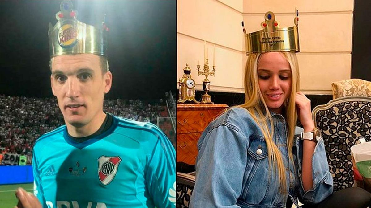 Así festejó la esposa hot de Franco Armani, la figura de la Supercopa  Argentina