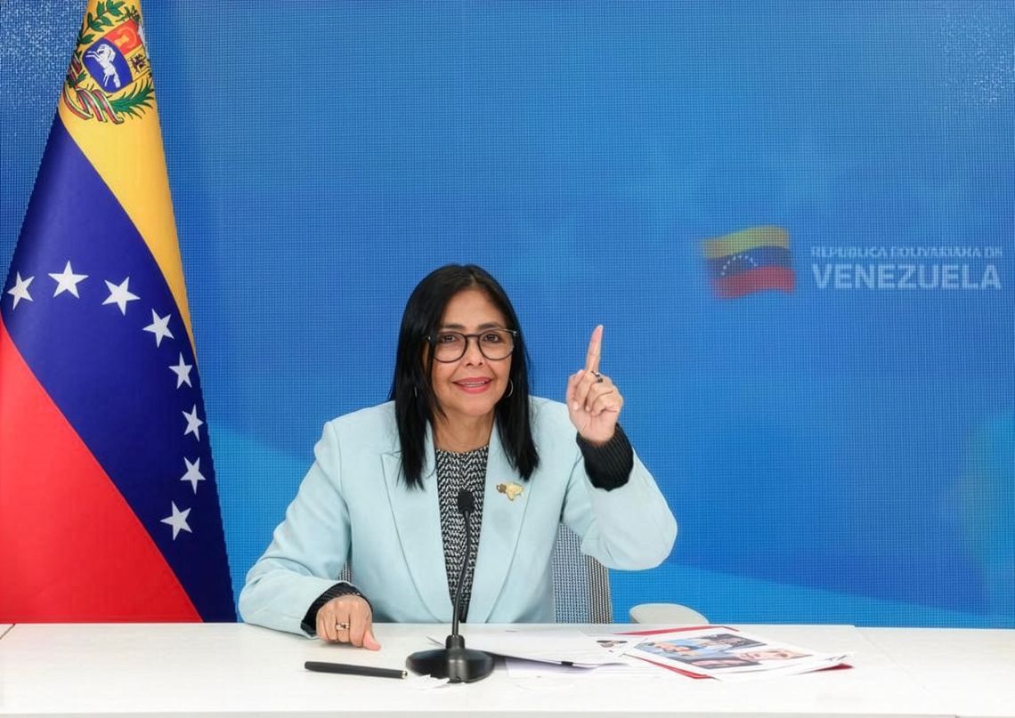 Delcy Rodríguez se pronunció contra la captura de Nicolás Maduro y su esposa.