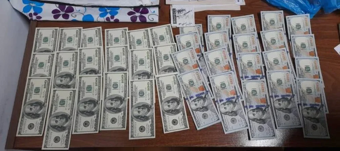 Los dólares fueron encontrados dentro de un bolso en un colectivo. 