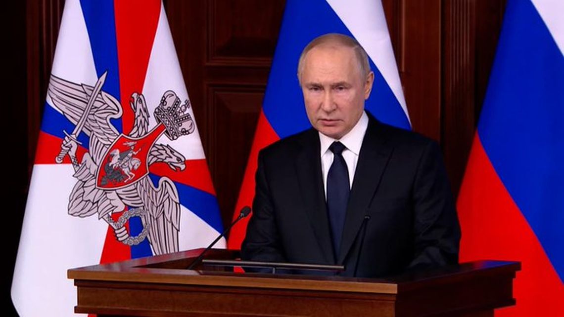 El presidente Vladimir Putin brindó su discurso ante el Parlamento ruso.