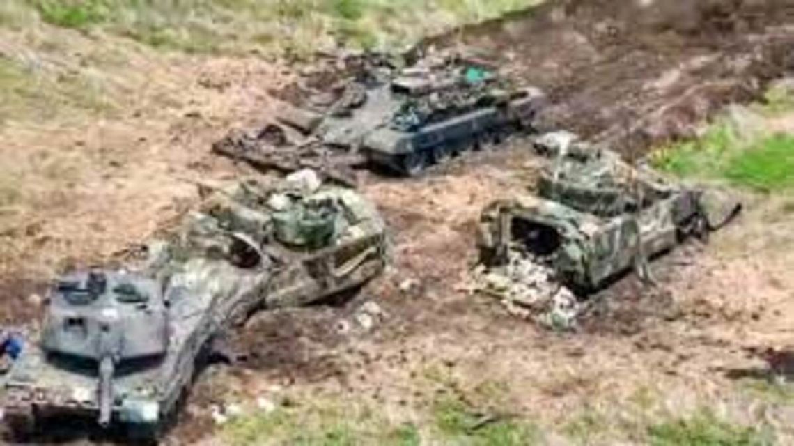 Tanques alemanes Leopard destruidos por Rusia
