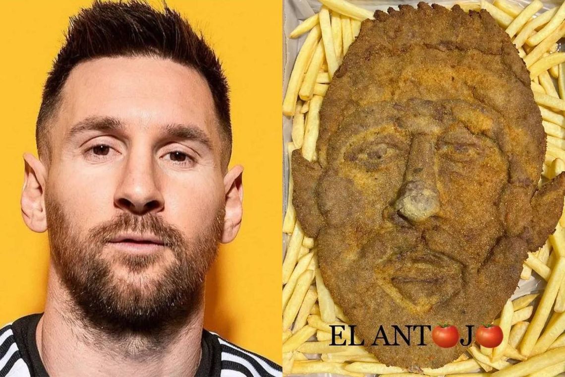 Un conocido restaurante creó una milanesa con la cara de Lionel Messi.