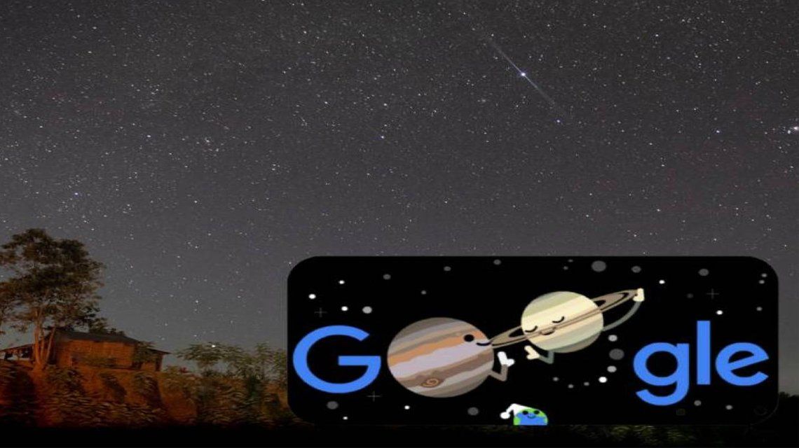 Google celebra la gran conjunción de Júpiter y Saturno.