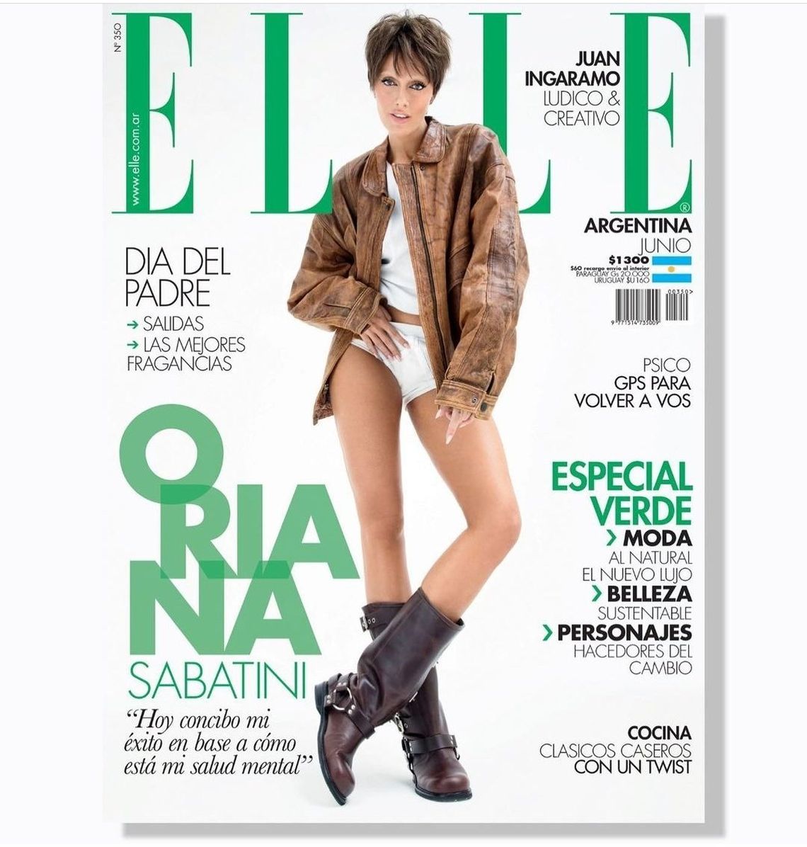 Oriana Sabatini, en la revista Elle. 