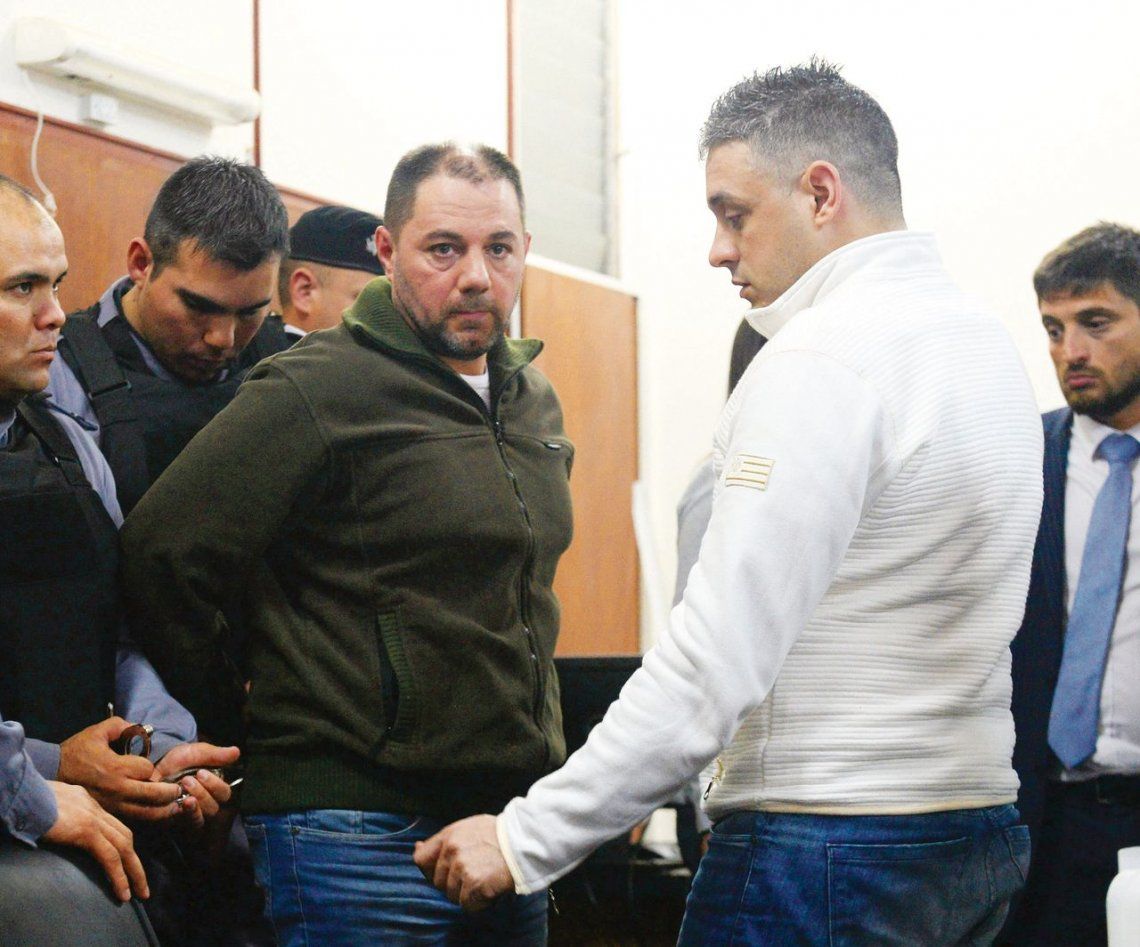 Víctor Schillaci y Christian Lanatta durante el juicio por la triple fuga.