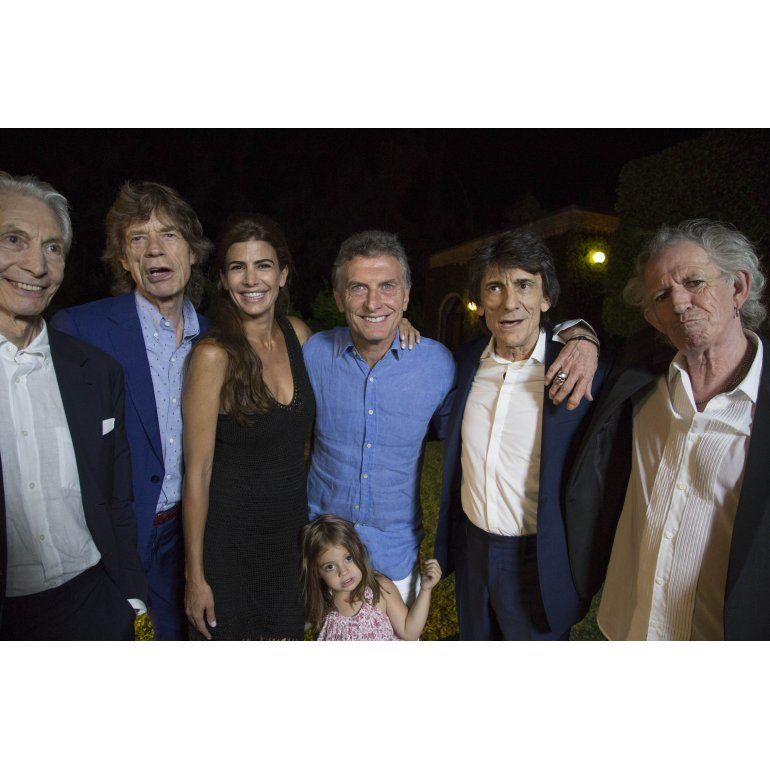 Macri cenó con los Rolling Stones en su quinta