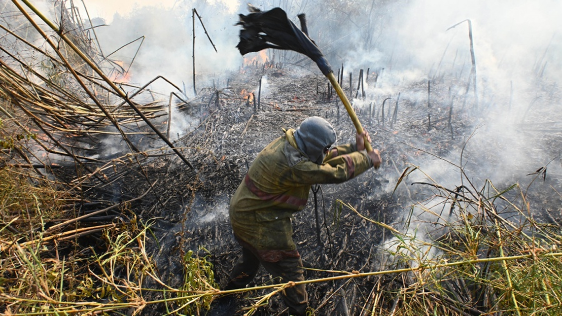 Las imágenes más impactantes de la lucha contra el fuego en Corrientes
