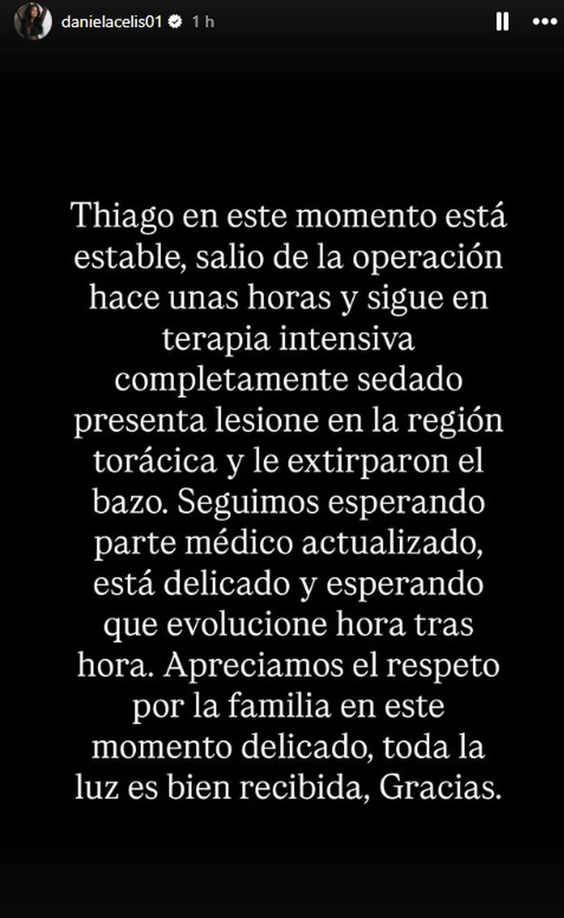 La historia publicada en la madrugada de este sábado por Daniela Celis.
