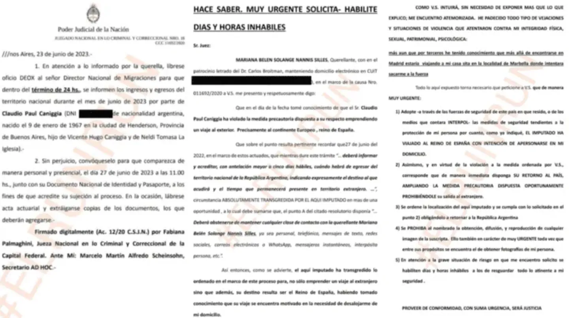 La denuncia de Mariana Nannis