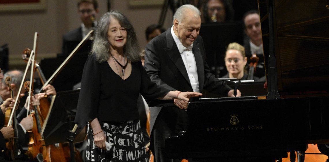 Martha Argerich junto a Zubin Mehta  