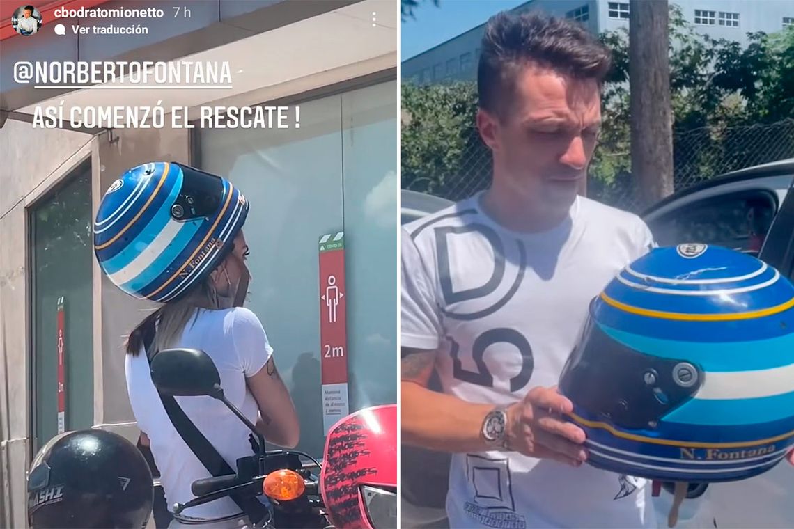 Un piloto fan de Norberto Fontana le recuperó un casco robado hace 23 años