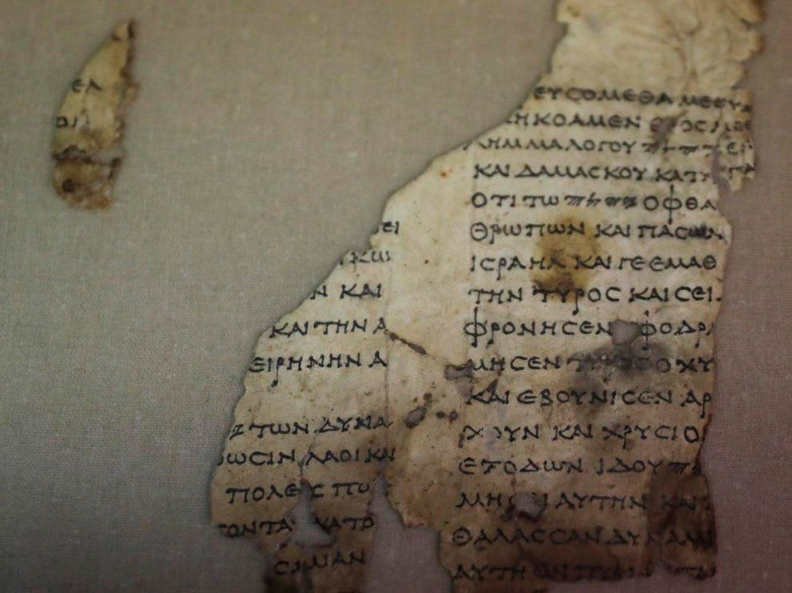 Fragmento de manuscrito bíblico hallado en Israel